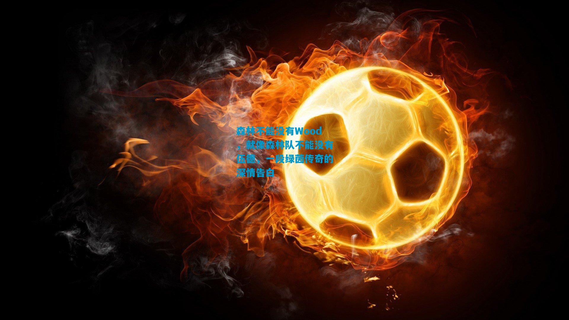 森林不能没有Wood,就像森林队不能没有伍德,一段绿茵传奇的深情告白